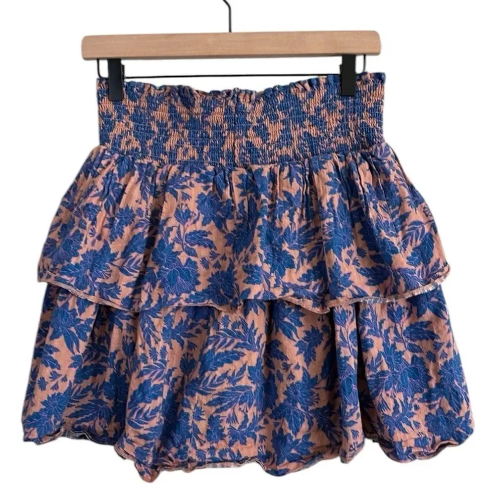 Universal Thread Floral Ruffle Tiered Mini Skirt Large